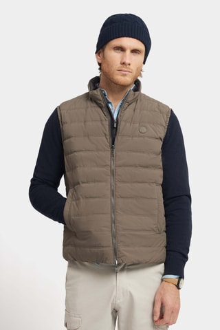 Doudoune réversible sans manches - Beige