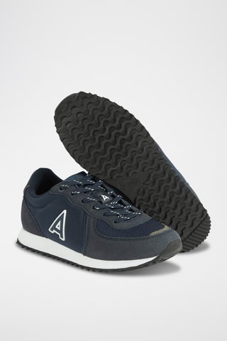 Baskets en nubuck - Bleu marine
