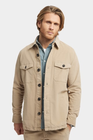 Surchemise en velours - Beige