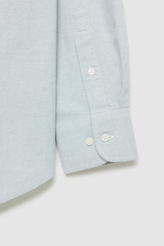 Chemise regular en coton biologique - Bleu