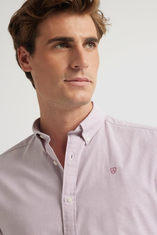 Chemise regular en coton biologique - Rose