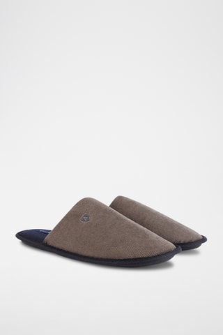 Pantoufles en velours - Gris