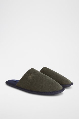 Pantoufles en velours - Vert