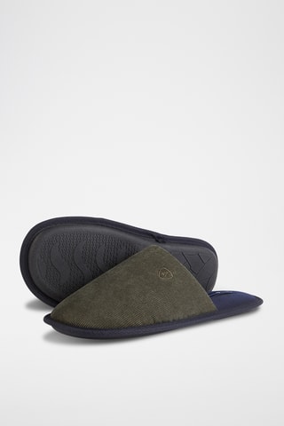 Pantoufles en velours - Vert