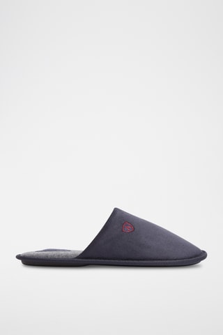 Pantoufles en nubuck - Bleu marine