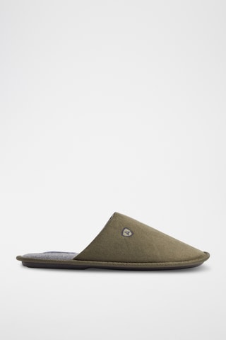 Pantoufles en nubuck - Vert