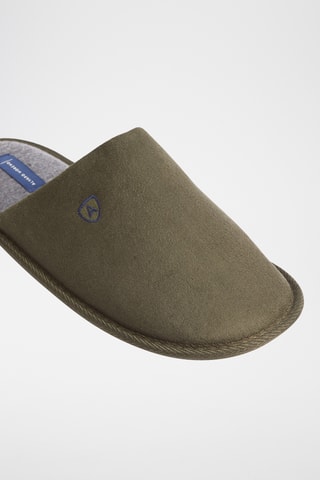 Pantoufles en nubuck - Vert