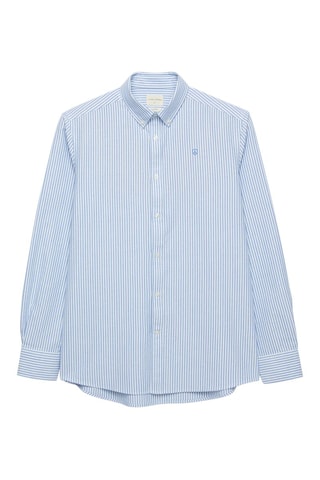 Chemise regular - Blanc et bleu