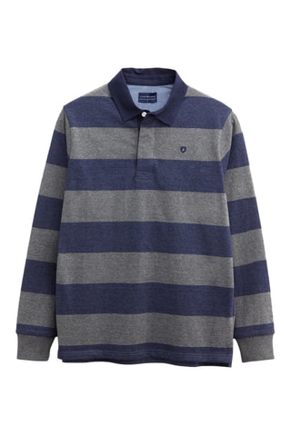 Polo regular - Violet et gris