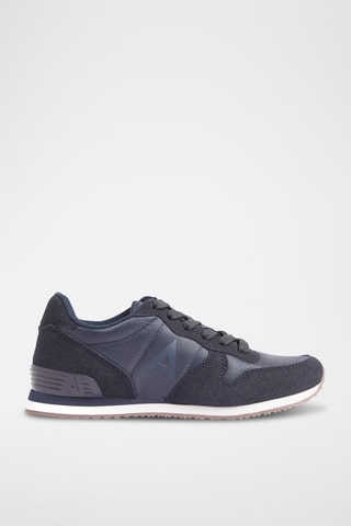 Baskets en nubuck - Bleu marine
