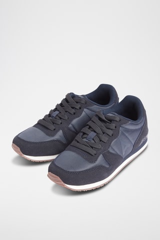 Baskets en nubuck - Bleu marine