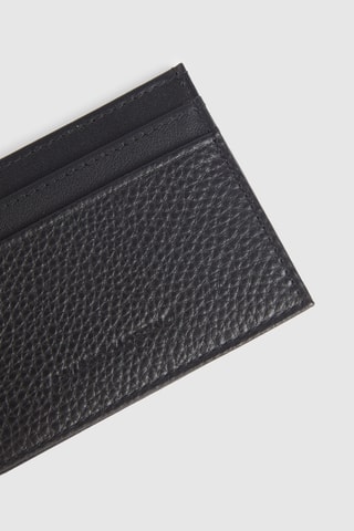 Porte-cartes et porte-clés en cuir - Noir
