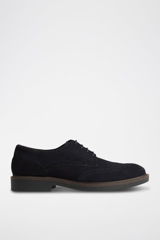 Derbys en nubuck - Bleu marine
