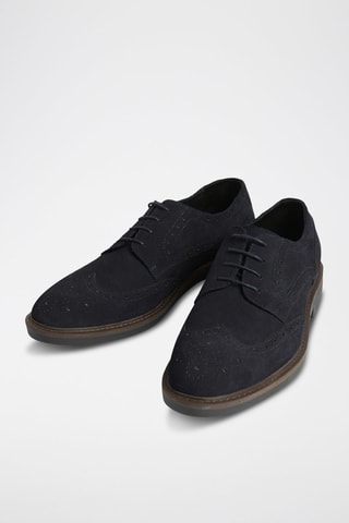Derbys en nubuck - Bleu marine