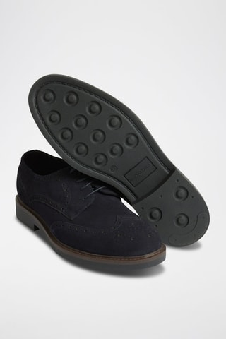Derbys en nubuck - Bleu marine
