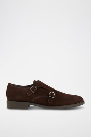 Derbys à boucles en nubuck - Marron