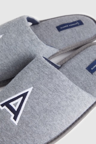 Pantoufles en velours - Gris