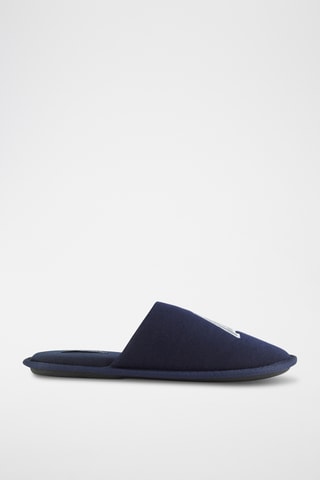 Pantoufles en velours - Bleu marine
