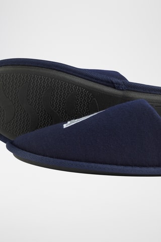 Pantoufles en velours - Bleu marine