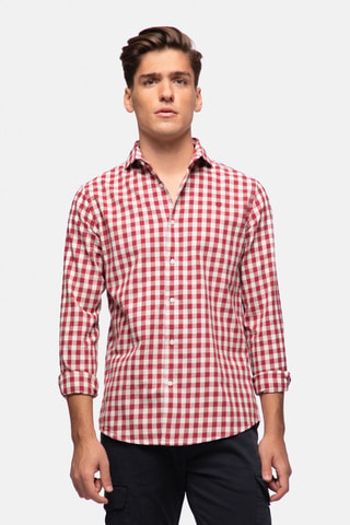 Chemise regular - Rouge