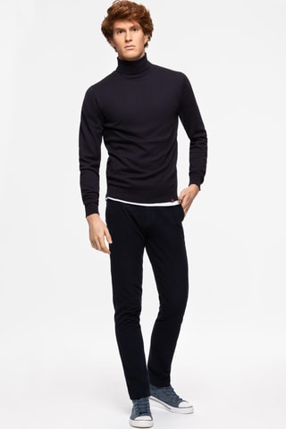 Pantalon slim - Bleu marine