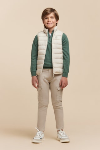 Doudoune sans manches - Beige