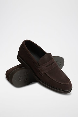 Mocassins en nubuck - Marron