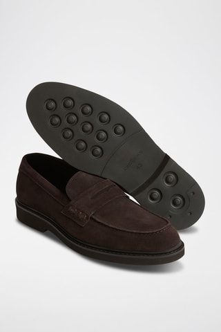 Mocassins en nubuck - Marron