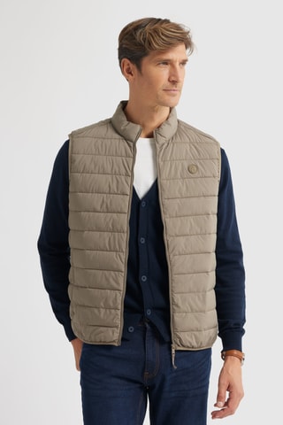 Doudoune sans manches - Beige