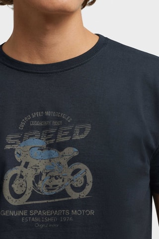 T-shirt regular - Bleu marine