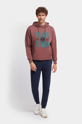 Sweat à capuche - Rose foncé