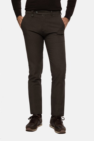 Pantalon slim - Marron