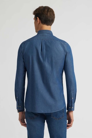 Chemise regular en jean - Bleu