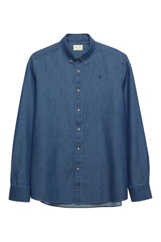 Chemise regular en jean - Bleu