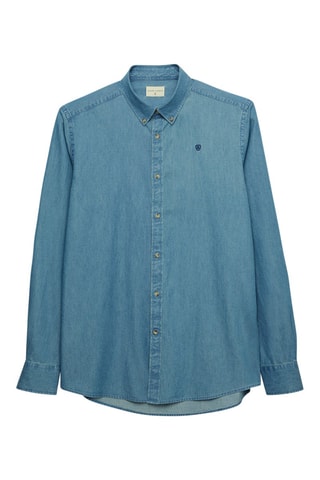 Chemise regular en jean - Bleu