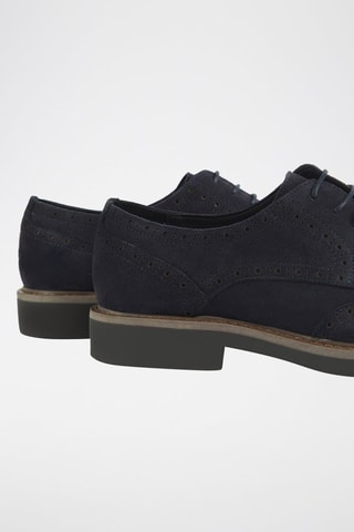 Derbys en nubuck - Bleu marine