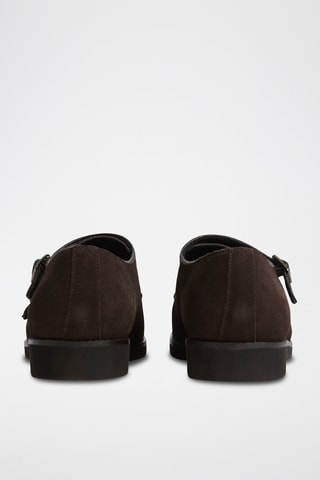 Derbys à boucles en nubuck - Marron