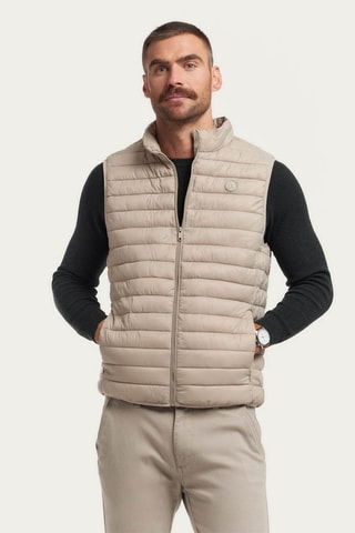 Doudoune sans manches - Beige