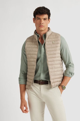 Doudoune sans manches - Beige