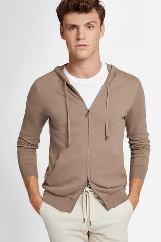 Gilet à capuche - Taupe