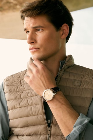 Doudoune sans manches - Beige