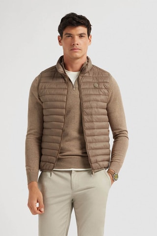 Doudoune sans manches - Beige