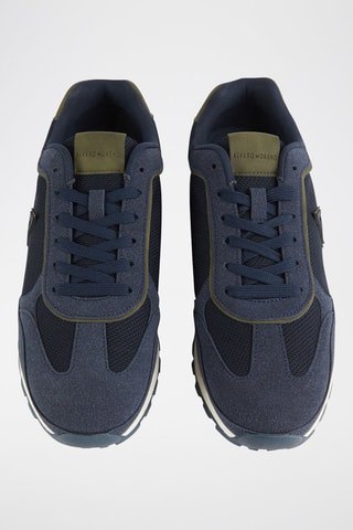 Baskets en cuir - Bleu marine