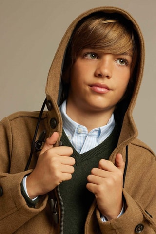 Manteau à capuche - Marron
