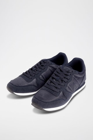 Baskets en nubuck - Bleu marine