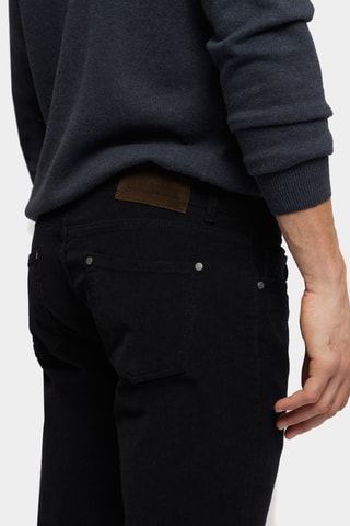Pantalon regular en velours - Bleu marine