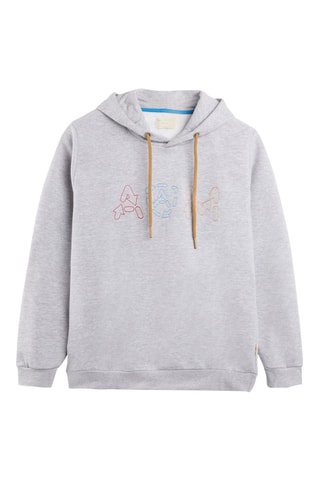 Sweat à capuche en coton biologique - Gris
