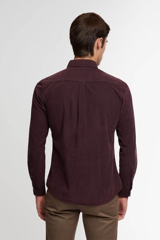 Chemise regular en velours - Rouge