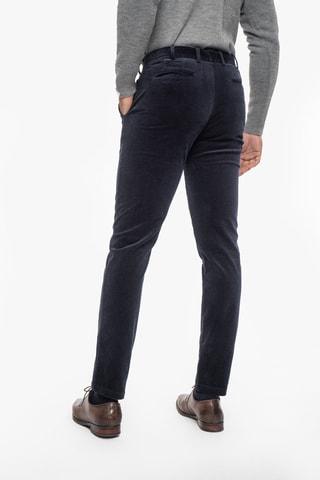 Pantalon slim en velours - Bleu marine