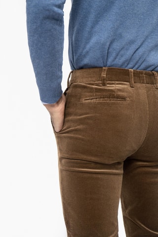 Pantalon slim en velours - Camel